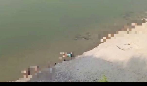 Ratusan mayat terdampar di tepi Sungai Gangga