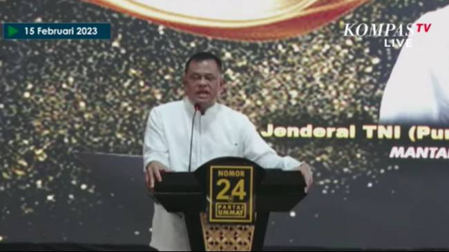 Digadang-gadang Partai Ummat Jadi Presiden/Wapres, Gatot Nurmantyo Belum Kepikiran, Belum Waktunya