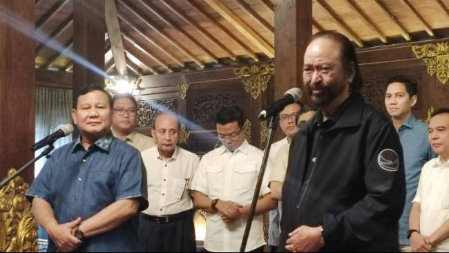 Pemilu 2024, Prabowo dan Surya Paloh Sepakat Hormati Keputusan Politik Partai Masing-Masing
