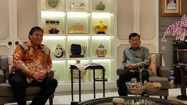 Kunjungi Jusuf Kalla, Airlangga: Saya Sampaikan Update Koalisi yang Sedang Dibangun Golkar