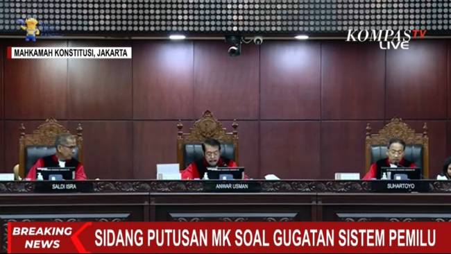 Tok! MK Tolak Gugatan Sistem Pemilu, Putuskan Tetap Terapkan Sistem Proporsional Terbuka