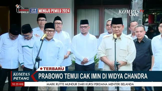 Dikunjungi Prabowo usai Berhaji, Cak Imin Sambut dengan Air Zamzam: Insyaallah Seger, Waras, Menang