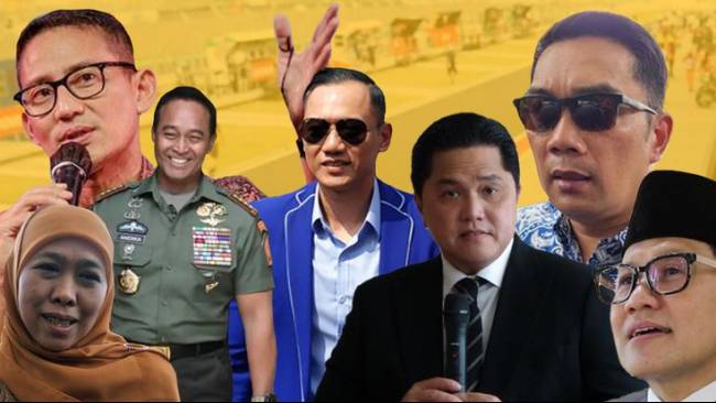 Survei Indikator Terbaru: Elektabilitas Erick Thohir, Ridwan Kamil, Sandiaga, dan AHY Bersaing Ketat