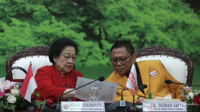 OSO Sebut Hanura dan PDIP Bekerja Sama Dukung Ganjar: Kita Nggak Ada Koalisi