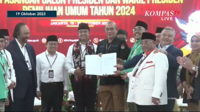 Anies Baswedan dan Cak Imin Resmi Daftar Pilpres 2024, Surya Paloh: Saya Percaya pada KPU