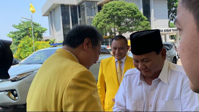 Prabowo Subianto Sambangi Markas Golkar Siang Ini, Apa yang Dibahas?