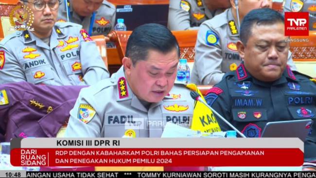 Rapat dengan DPR, Kabaharkam Tegaskan Polri Netral di Pemilu 2024