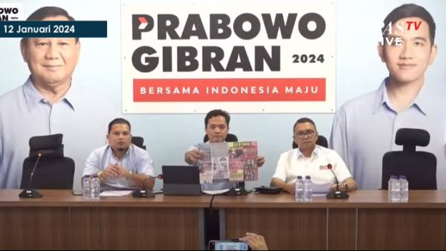TKN Prabowo-Gibran Sebut Ada Upaya-Upaya untuk Gagalkan Pemilu 2024