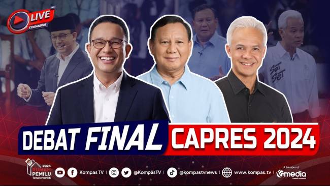 Link Live Streaming Debat Terakhir Capres 2024 Malam Ini 4 Februari