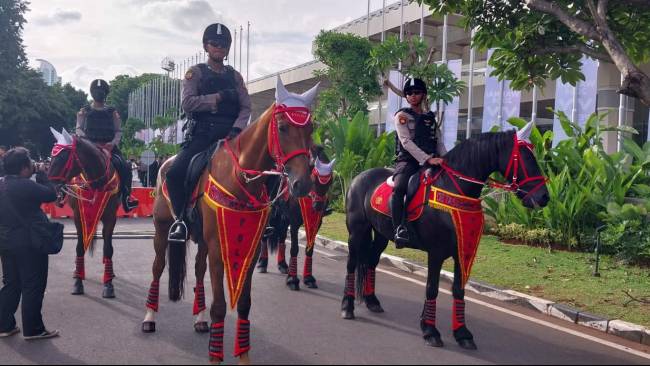 Debat Capres Terakhir Pilpres 2024, Polri Kerahkan Pasukan Berkuda di JCC Senayan