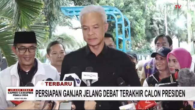 Ganjar Sebut akan Bawa Lagi Data di Debat Pamungkas Pilpres 2024 Malam Ini