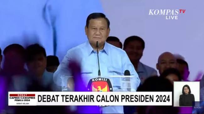 Dalam Debat Prabowo Mengaku Setuju Program Internet Gratis, Tapi Makan Gratis Lebih Prioritas