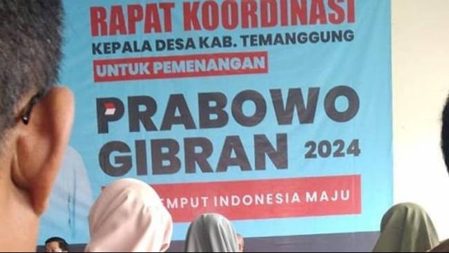 Kades Temanggung Disebut Konsolidasi Menangkan Prabowo, Bawaslu Belum Bisa Pastikan Pelanggaran