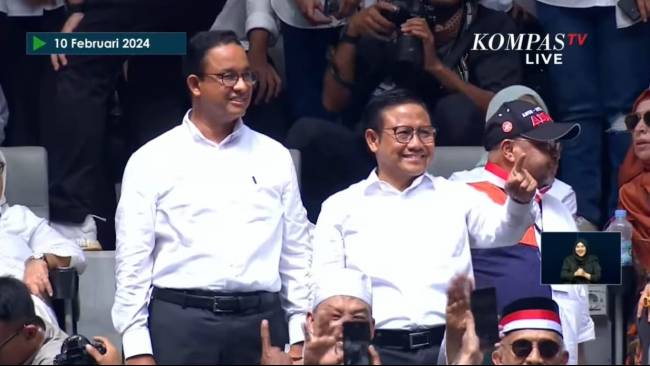 Anies-Cak Imin Tiba di JIS, Langsung Disambut Riuh Pendukung