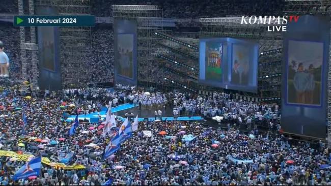 Massa Pendukung Prabowo-Gibran Penuhi Stadion GBK, Ini Deretan Artis yang Hadir
