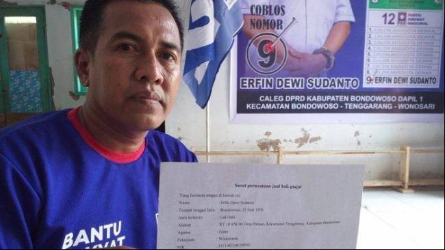 Caleg DPRD Bondowoso yang Sempat Tawarkan Ginjalnya demi Dana Kampanye, Hanya Raih 43 Suara