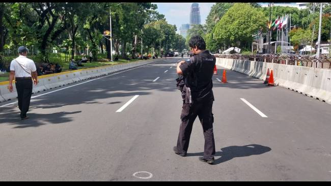 Sidang Putusan Sengketa Pilpres di MK, Jalan Medan Merdeka Barat Steril, Transjakarta Tak Melintas