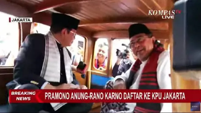 Pramono-Rano Daftar Pilkada Jakarta Naik Oplet