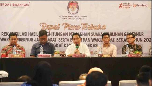 KPU Kabupaten Bekasi Gelar Rapat Pleno Rekapitulasi Suara Pilkada Mulai Hari Ini