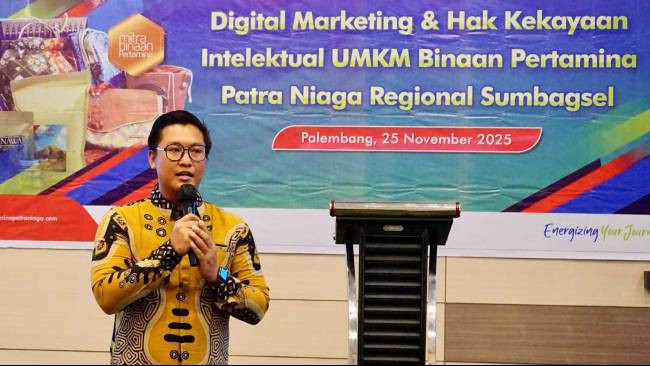 Pertamina Patra Niaga Sumbagsel Tingkatkan Kompetensi UMKM Lewat Pelatihan Digital Marketing dan HKI