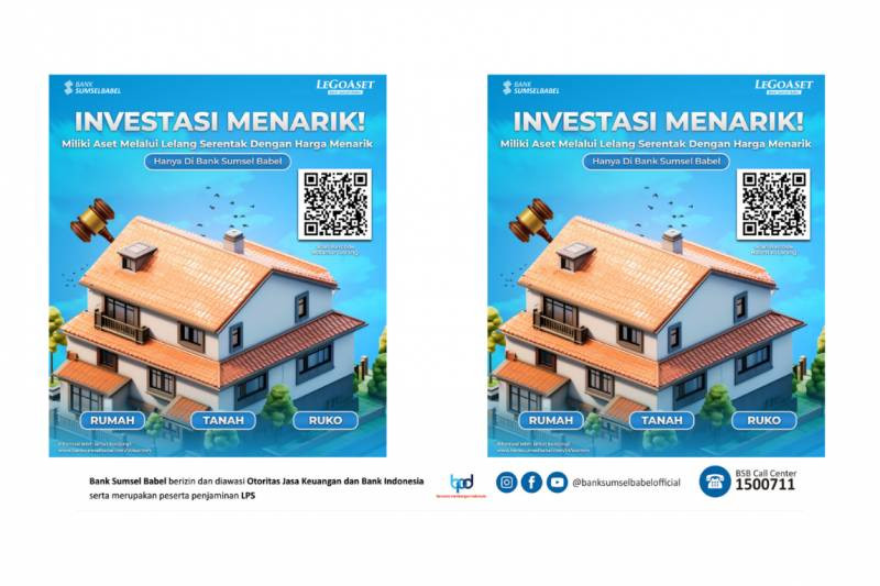 Bank Sumsel Babel Hadirkan Lelang Agunan, Solusi Mudah Miliki Rumah dan Properti