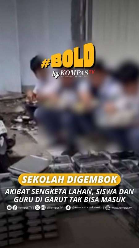 SEKOLAH DIGEMBOK AKIBAT SENGKETA LAHAN, SISWA DAN GURU DI GARUT TAK BISA MASUK