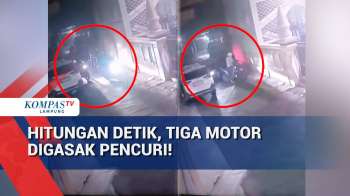 Hitungan Detik, Tiga Motor Digasak Pencuri!
