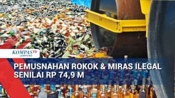 Pemusnahan Rokok & Miras Ilegal Senilai Rp 74,9 M