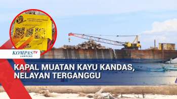 Kapal Muatan Kayu Kandas, Nelayan Terganggu