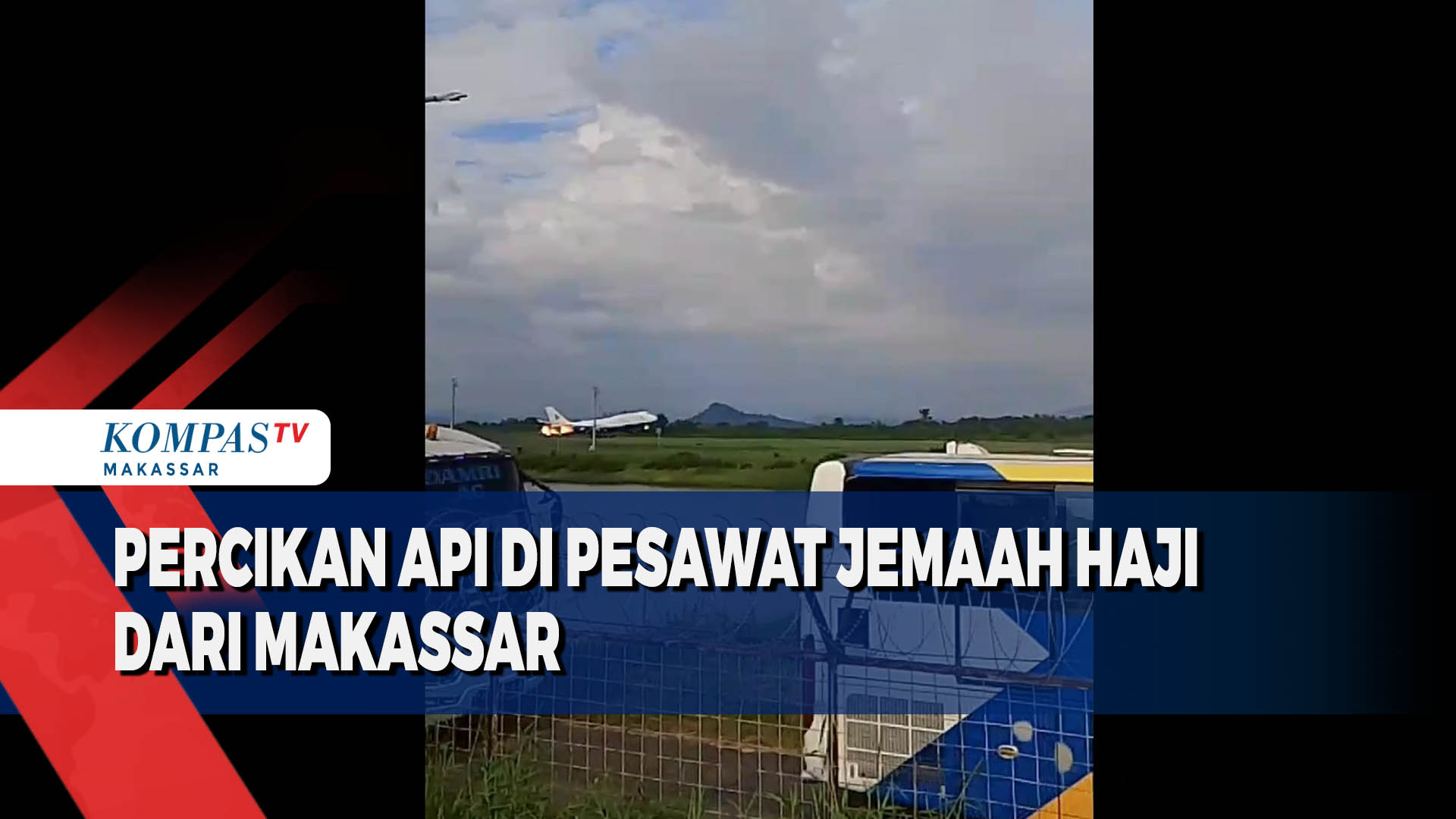 Video: Percikan Api Di Pesawat Jemaah Haji Dari Makassar Melakukan ...