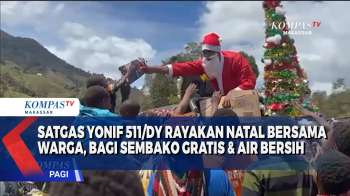 Satgas Yonif 511, DY Rayakan Natal Bersama Warga, Bagi Sembako Gratis & Air Bersih
