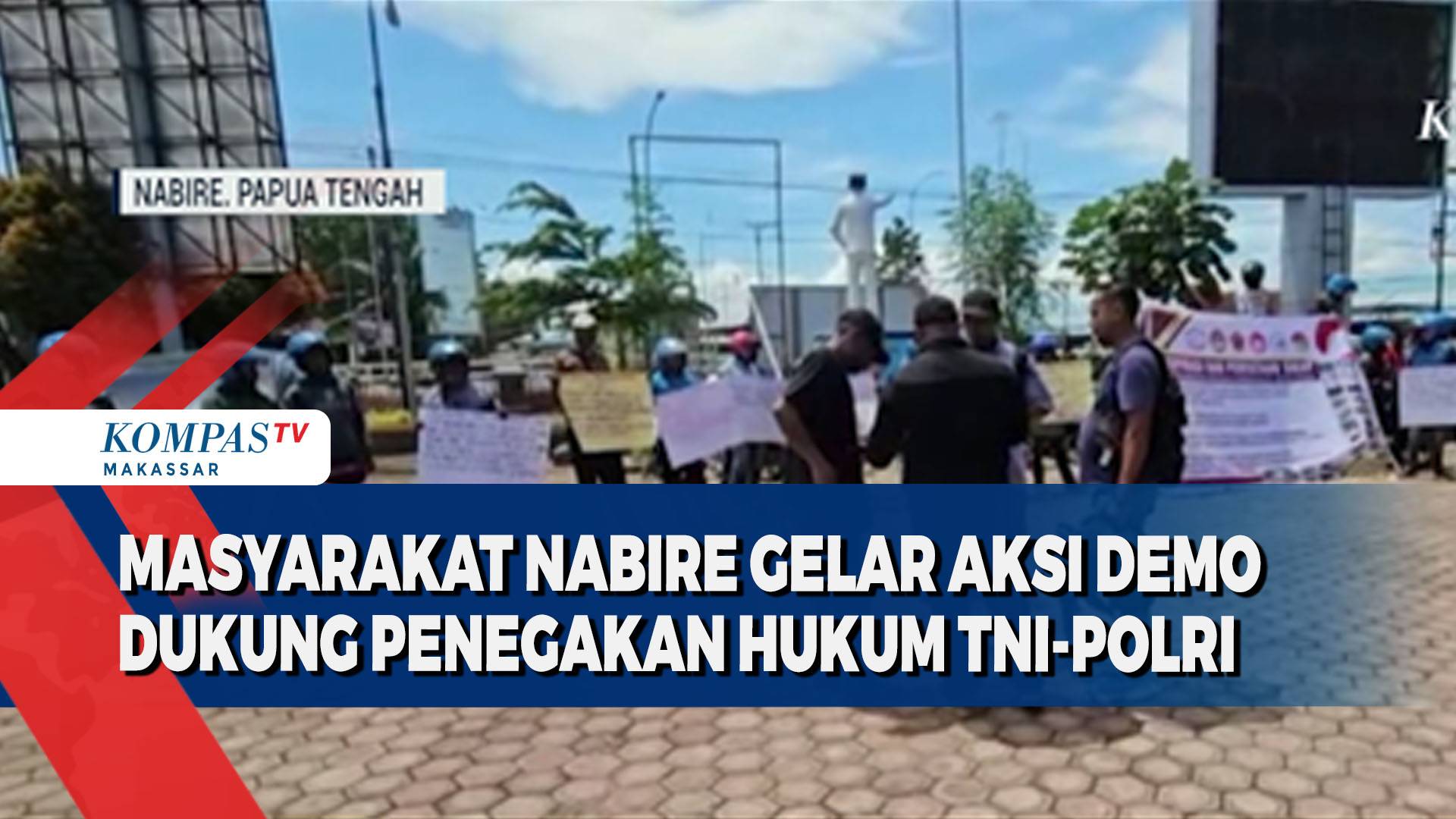 Masyarakat Nabire Gelar Aksi Demo Dukung Penegakan Hukum TNI-POLRI