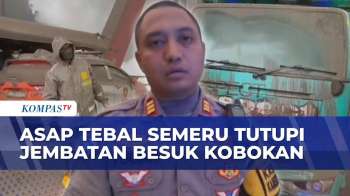 Akses Lumajang-Malang Terganggu, Abu Vulkanik Semeru Selimuti Jembatan Besuk Kobokan