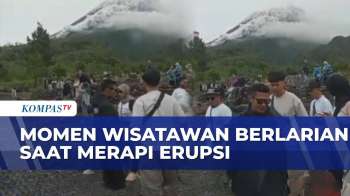 Momen Kepanikan Wisatawan Di Kaliadem Saat Merapi Erupsi Dan Awan Panas Turun Ke Lereng