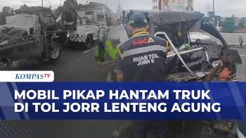 Akibat Pikap Tabrak Hantam Di Tol JORR Lenteng Agung: Sopir Terluka Parah, Lalu Lintas Sempat Macet