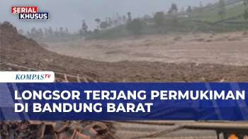 Longsor Terjang Permukiman Di Bandung Barat, 30 Rumah Tertimbun