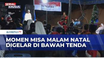 Hujan Deras Dan Listrik Terbatas, Warga Pengungsian Sipange Tetap Khusyuk Saat Misa Malm Natal
