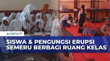 Sekolah Jadi Posko Pengungsian, Siswa SMPN 2 Pronojiwo & Pengungsi Berbagi Ruang Kelas