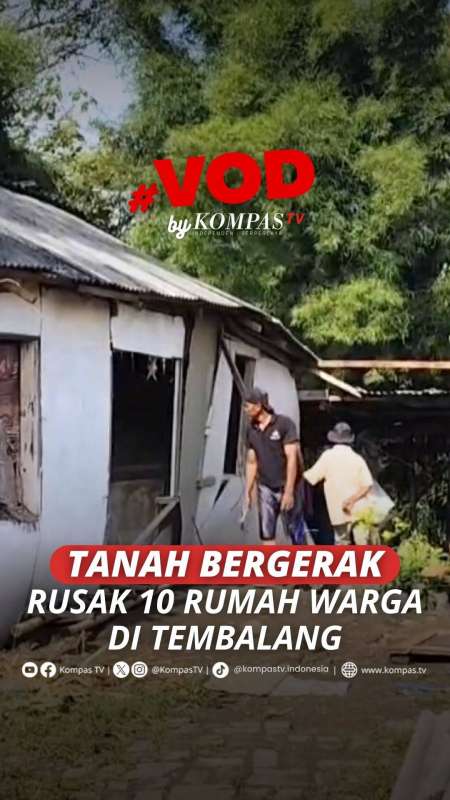 TANAH BERGERAK RUSAK 10 RUMAH WARGA DI TEMBALANG SEMARANG
