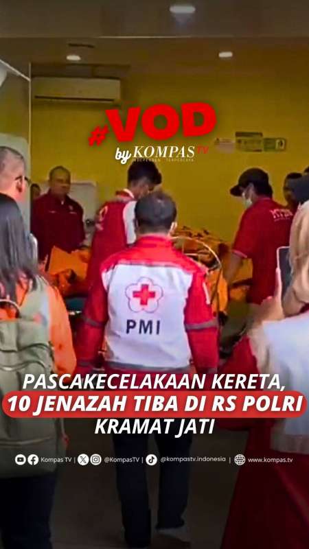 PASCAKECELAKAAN KERETA, 10 JENAZAH TIBA DI RS POLRI KRAMAT JATI