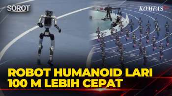 Detik-Detik Robot Humanoid China Pecahkan Rekor Lari 100 Meter Usain Bolt
