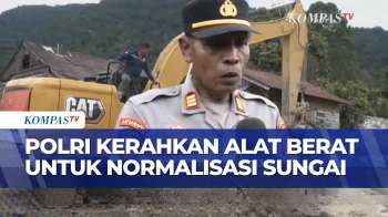 Banjir Bandang Terjang Agam Keempat Kalinya, Polri Kerahkan Alat Berat Normalisasi Sungai