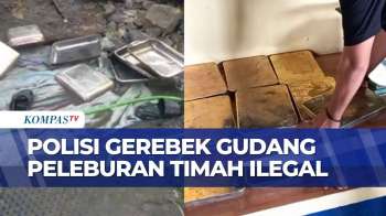 Penggerebakan Gudang Peleburan Timah Ilegal, 1 Orang dan 300 Kg Timah Diamankan Polisi | BU