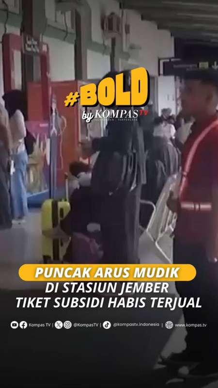 PUNCAK ARUS MUDIK  di STASIUN JEMBER, TIKET SUBSIDI HABIS TERJUAL