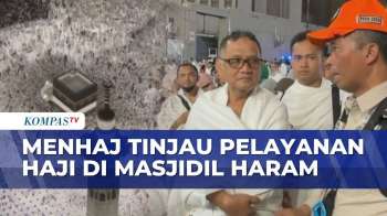 Momen Menteri Haji Tinjau Pelayanan Jemaah di Masjidil Haram, Pantau Kondisi Kesehatan Petugas