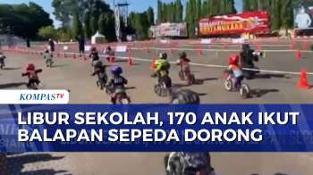 Latih Keseimbangan, 170 Anak Ikut Balapan Sepeda Dorong di Makassar | KOMPAS SIANG