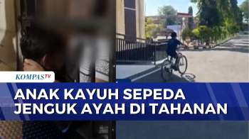 Momen Haru Bocah 10 Tahun Kayuh Sepeda Jenguk Ayah Ditahanan | BERITA UTAMA