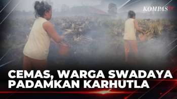 Cemas Api Menjalar Ke Rumah, Warga Swadaya Padamkan Karhutla Dengan Alat Seadanya | BERUT