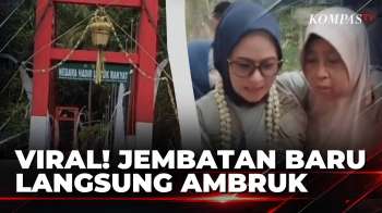 Baru Diresmikan! Jembatan Gantung Pangandaran Ambruk, Bupati Ikut Terluka | KOMPAS PETANG