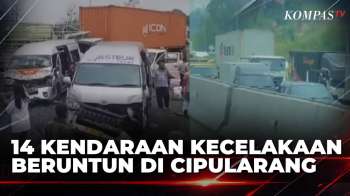 Kecelakaan Beruntun Di Tol Cipularang Libatkan 14 Kendaraan, Truk Kontainer Diduga Rem Blong